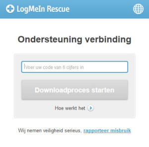 Voorbeeld LogMeIn Rescue app
